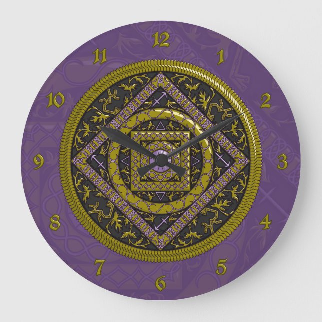 Grande Relógio Sagittarius Mandala (Frente)