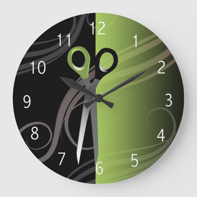 Grande relógio salgado na moda verde (Frente)