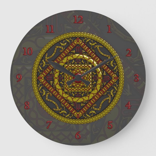 Grande Relógio Scorpio Mandala (Frente)