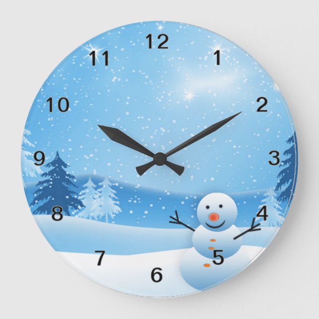 Grande Relógio Snowman (Frente)