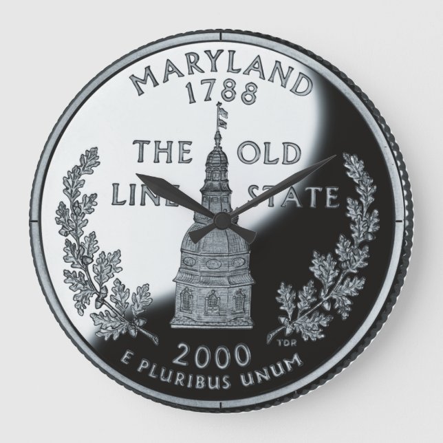 Grande Relógio Trimestre do Estado de Maryland Faux (Frente)