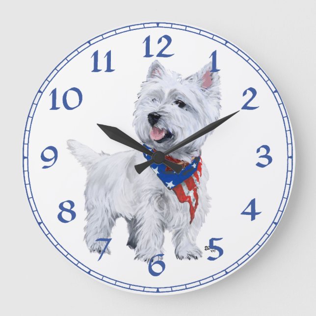 Grande Relógio West Highland White Terrier (Frente)