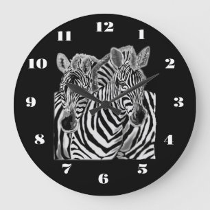 Grande Relógio Zebra casal