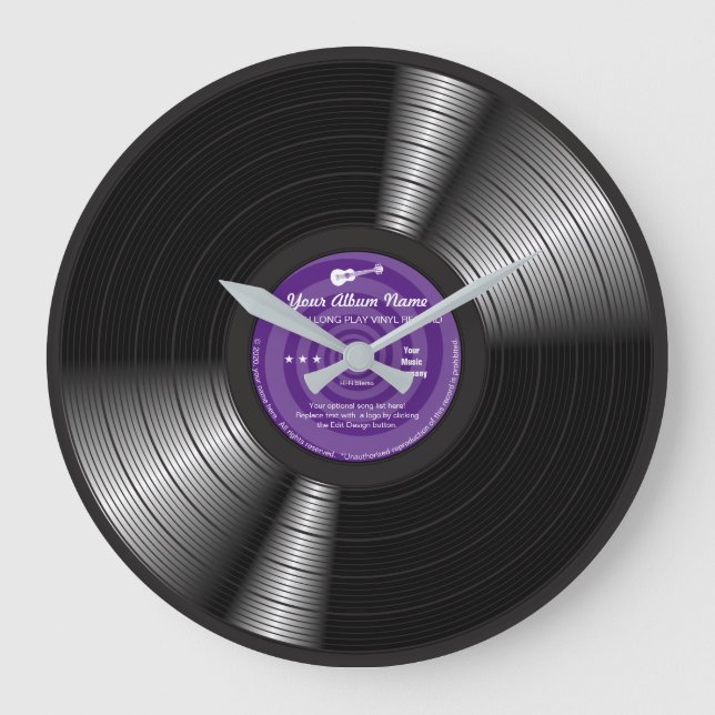 Grande Rock Personalizado ao redor do relógio LP (Frente)