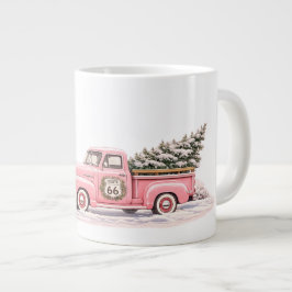 Grande Rota 66 Café de Natal em Caneca Cor-de-Rosa