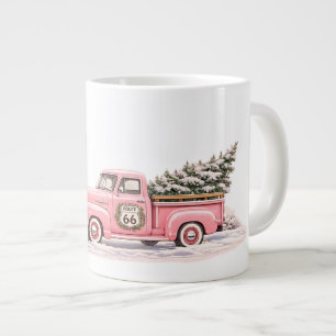 Grande Rota 66 Café de Natal em Caneca Cor-de-Rosa