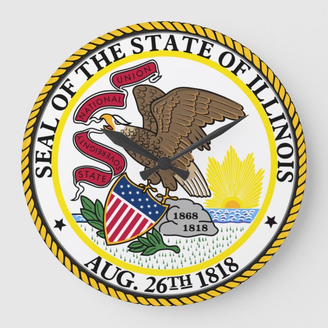 Grande Selo do Relógio de Muro de Illinois (Frente)