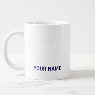 Grande Seu Nome Aqui Caneca de Café Simples e Elegante Pe