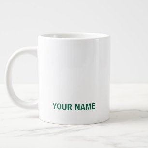 Grande Seu Nome Aqui Caneca de Café Simples e Elegante Pe