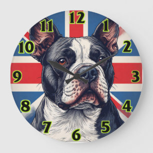 Grande Staffordshire Bull Terrier Reino Unido Relógio