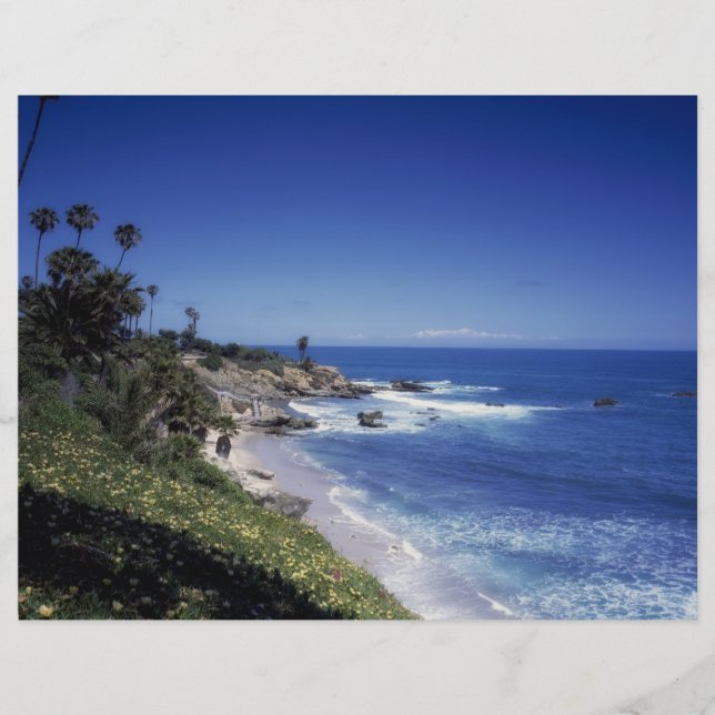 Grande Sur California Coastline Scrapbook Paper (Frente)