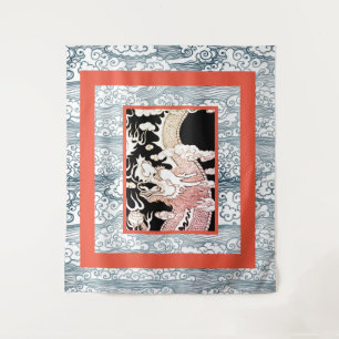 GRANDE TAPEÇARIA com DRAGÃO & TESTE PADRÃO de O