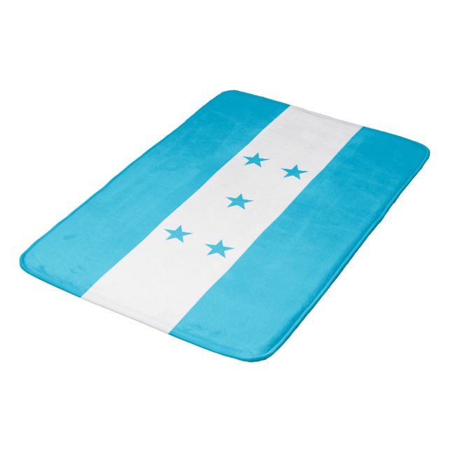 Grande tapete de banho com bandeira de Honduras (Angulado)