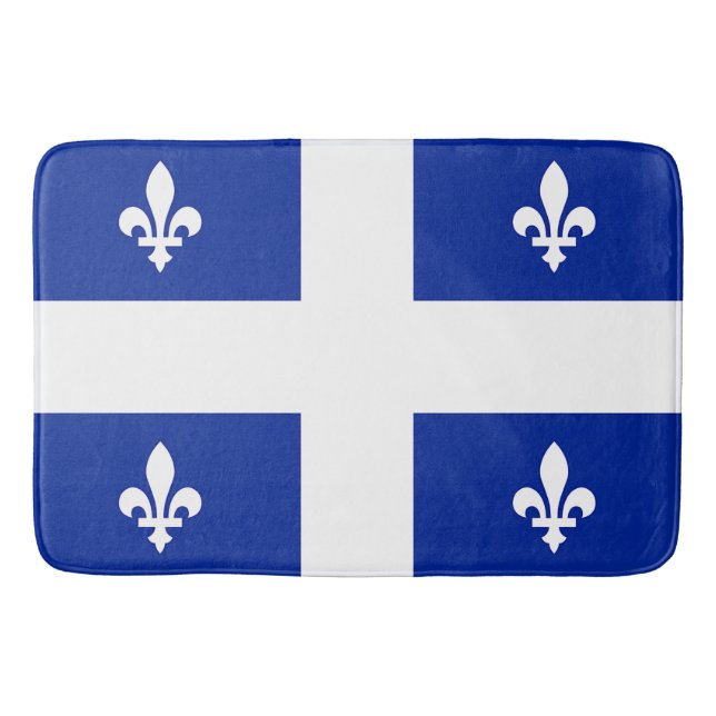 Grande tapete de banho com bandeira de Quebec (Frente)