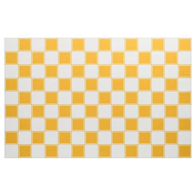 Grande tecido Checkered alaranjado e branco (Fat Quarter)