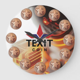 Grande Tempo OFICIAL do Logotipo da Moeda TeXit - Relógio
