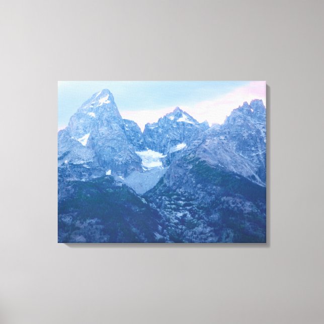 Grande Tetons Noite Canvas de 3 Painéis (Frente)