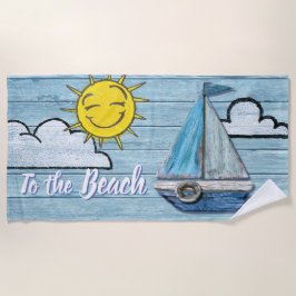 Grande toalha de praia à praia
