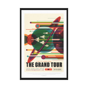 Grande Tour Retro Poster de viagens da NASA Canvas