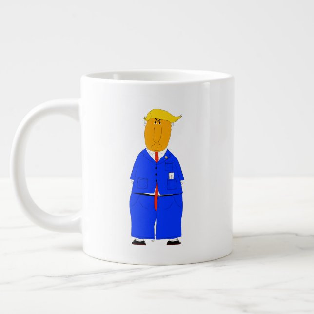 Grande Tudo na vida é sorte Caneca de Café Donald Trump (Esquerda)