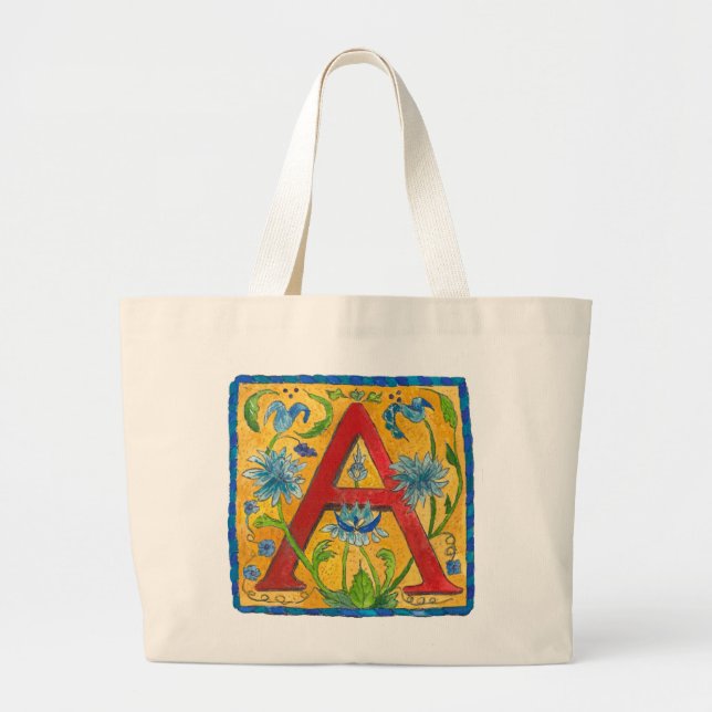 Grande Uma Bolsa Tote de Letra (Frente)