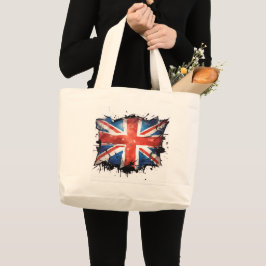 Grande Uma bolsa tote union jack