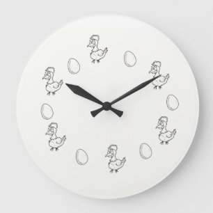 Grande Wanduhr! A galinha ou o ovo! O relógio de cozinha