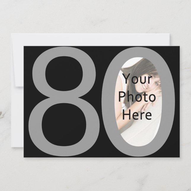 Grandes Convites de festas de aniversários fotográ (Frente)