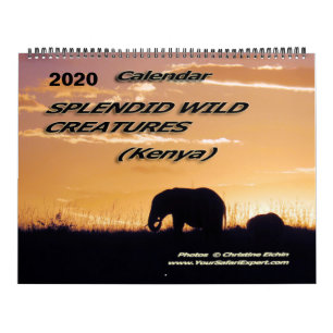 Grandes Criaturas Selvagens - calendário do Quên