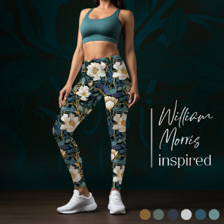 Grandes Flores William Morris Inspiraram Leggings
