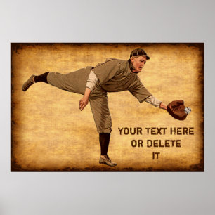 Grandes Posters de beisebol Vintage PERSONALIZADOS