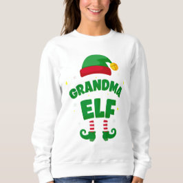 Grandma Elf Festive Family Pajama Top