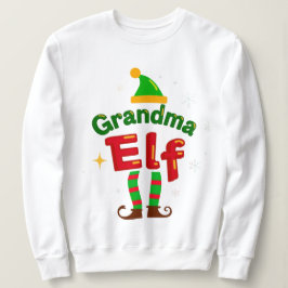 Grandma Elf Festive Family Pajama Top