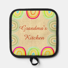 Grandma's Kitchen Folk Rainbow Pattern