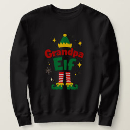 Grandpa Elf Holiday Matching Family Top