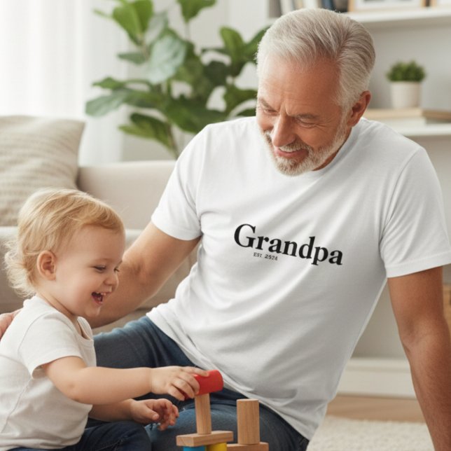 Grandpa Est Modern T-Shirt (Criador carregado)