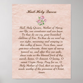 granizo Santa Rainha Católica Oração Poster cristã