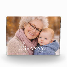 Granny Photo Established Year Modern Heart