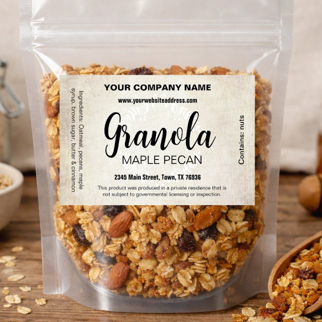 Granola Personalizável Etiqueta Caseira Gran001cbb (Criador carregado)