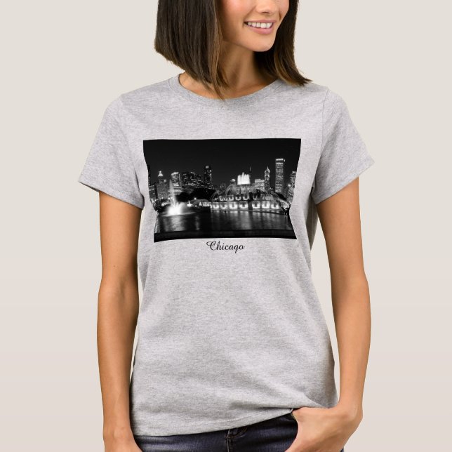 Grant Park Chicago Grayscale T-Shirt (Frente)