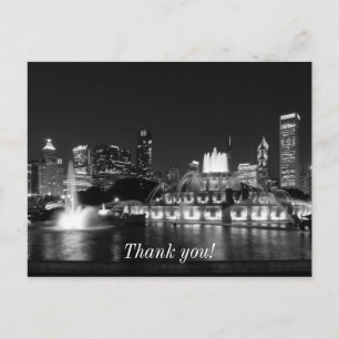 Grant Park Chicago Tons de Cinza Cartão Postal de