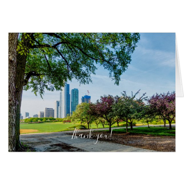 Grant Park Morning Cartões de agradecimentos (Frente horizontal)