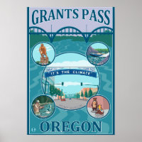 Grant Pass, OregonScenic Poster de viagens