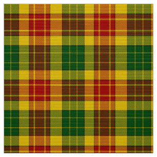 Grant Tartan Red Green e Xadrez Amarela Tecido