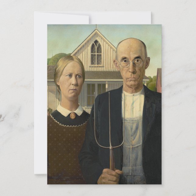 Grant Wood - American Gothic (Frente)
