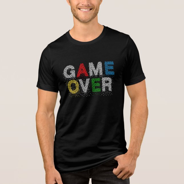 Graphic Printed T-Shirt for Unisex Game Over Tee (Frente)