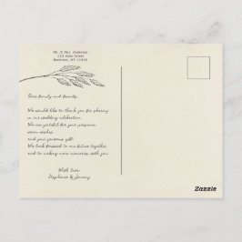 Grass Line Art Photo Obrigado Cartão de Posto