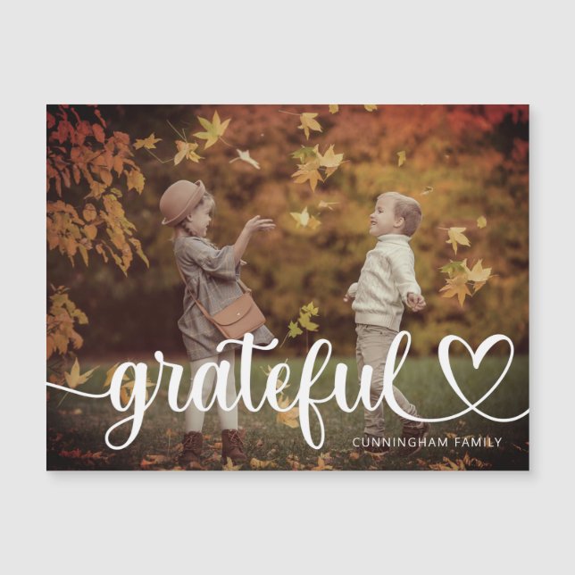 Grata Foto da família de ação de graças (Frente)