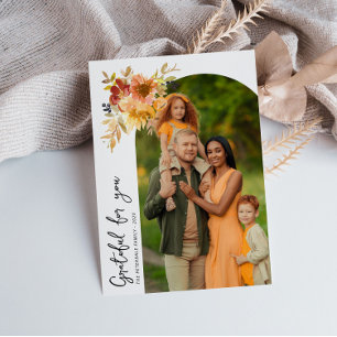 Grateful, cartão de saudação de ação de fotografia