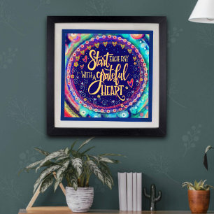 "Grateful Heart" Inspirivity Poster